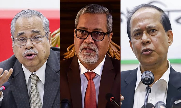 (From L-R) Quazi Rakib Uddin Ahmed, KM Nurul Huda, Kazi Habibul Awal