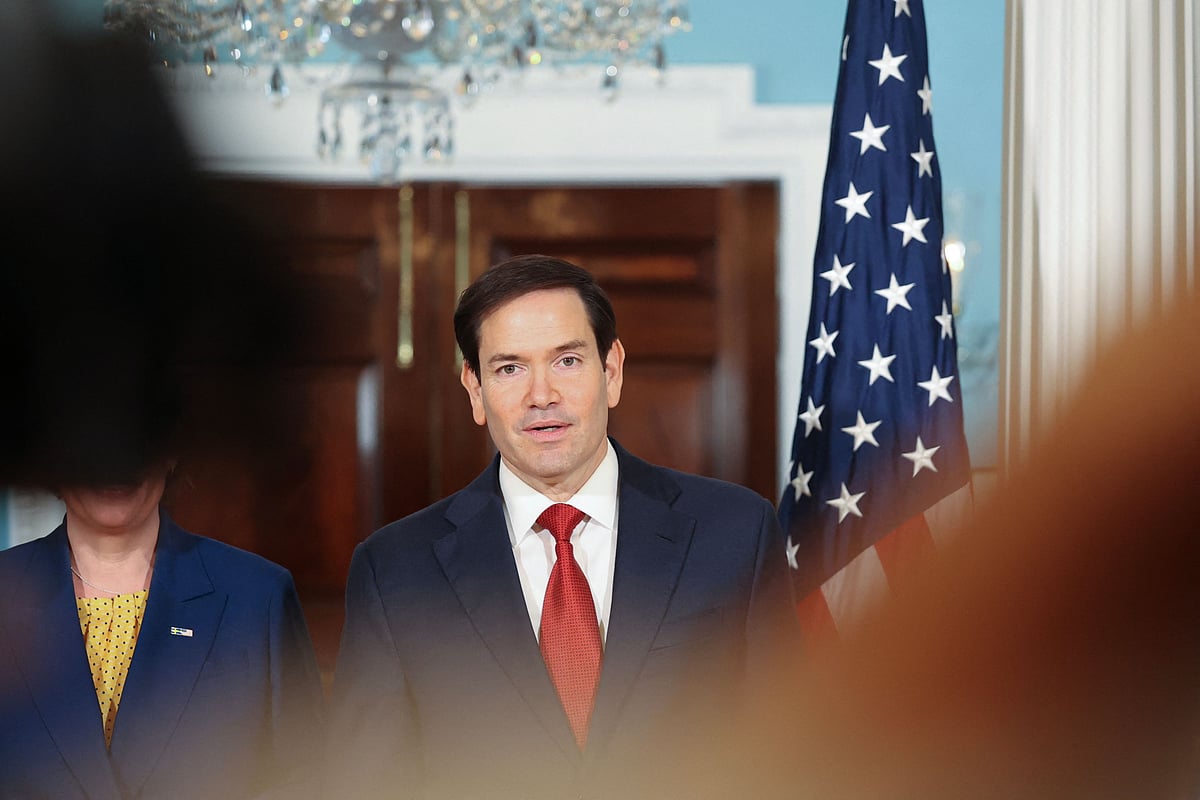 US Secretary of State Marco Rubio meets with Swedish Minister for Foreign Affairs Maria Malmer Stenergard at the State Department in Washington, DC on 20 June 2025