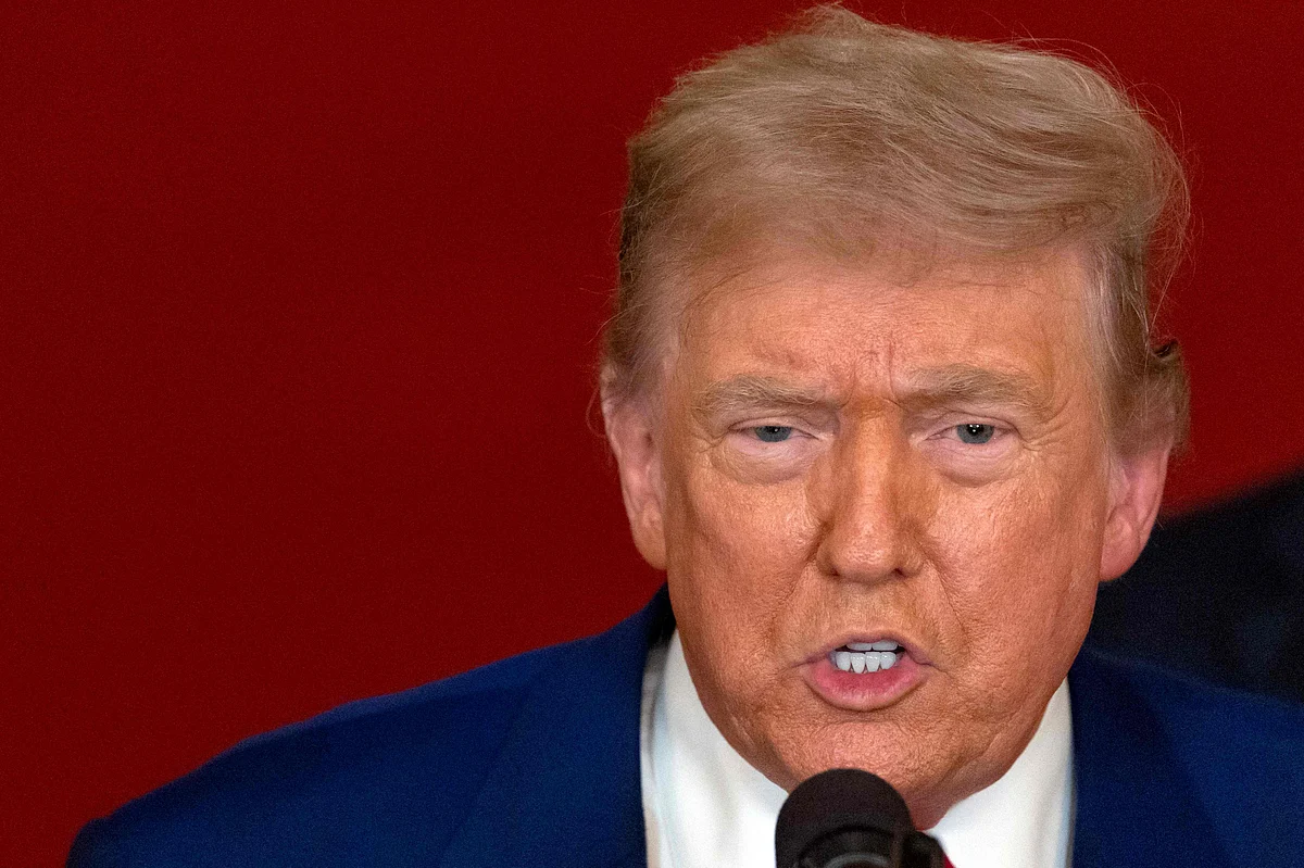 US President Donald Trump addresses the nation from the White House in Washington, DC on 21 June, 2025.