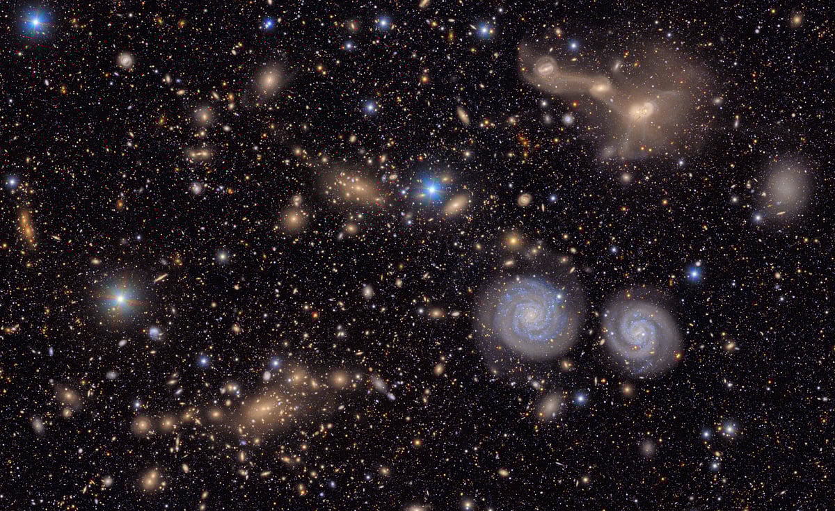 This undated handout image released by NSF-DOE on 20 June, 2025 shows another small section of NSF-DOE Vera C. Rubin Observatory's total view of the Virgo cluster