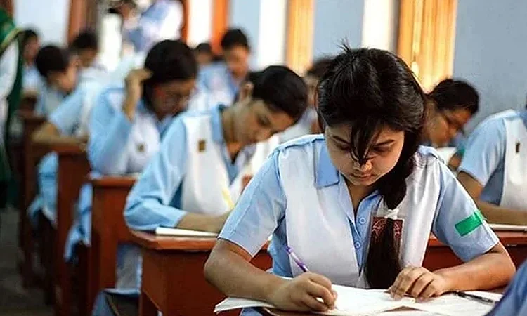 Candidates taking the HSC exam
