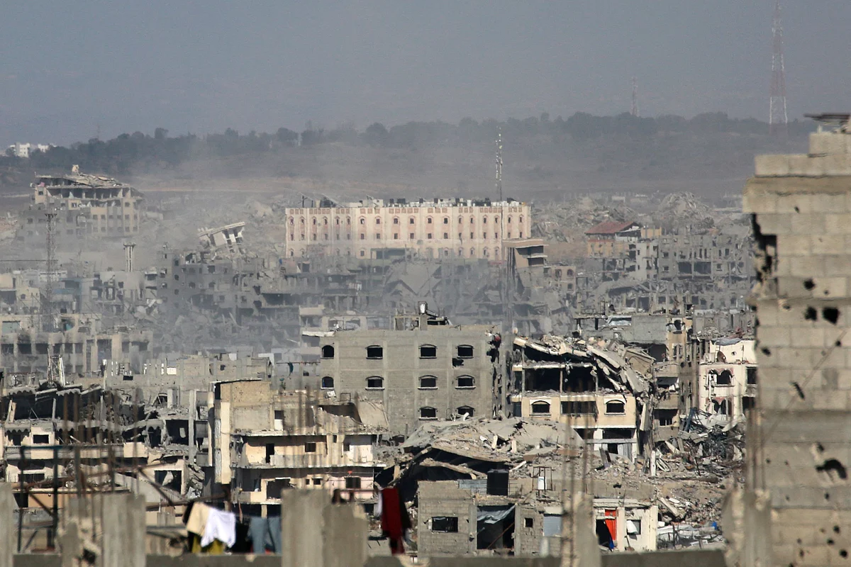 A picture taken from Jabalia shows the Indonesian hospital in Beit Lahia in the northern Gaza Strip on 28 June, 2025, amid the ongoing conflict between Israel and the Palestinian Hamas militant group.