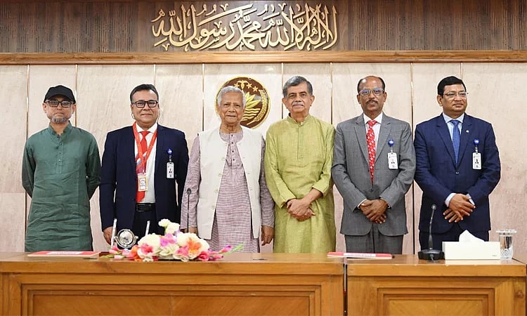 Chief adviser professor Muhammad Yunus inaugurated a month-long July Uprising commemoration programme at his office in Dhaka on 1 July 2025