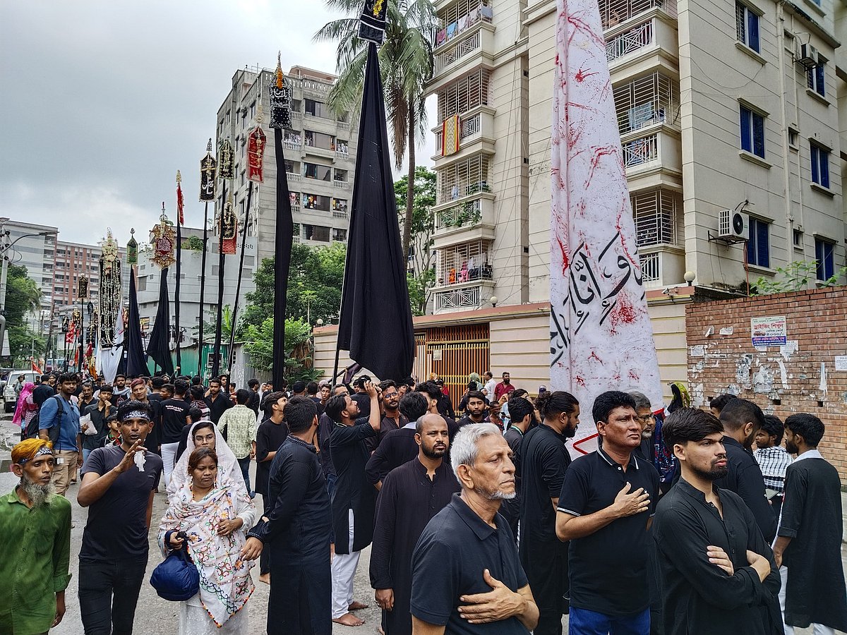The Shia sect brings out a Tazia procession from the historic Hussaini Dalan in Old Dhaka around 10:00 am today, 5 July 2025, to commemorate the holy day of Ashura.