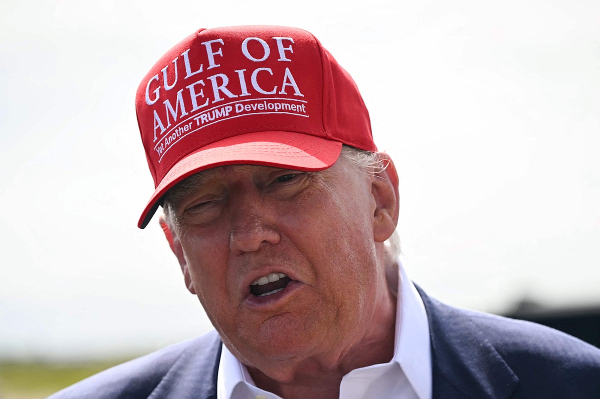 US President Donald Trump speaks to reporters after arriving at Dade-Collier Training and Transition Airport in Ochopee, Florida, on 1 July, 2025. Canada will face a 35 per cent tariff on exports to the United States starting 1 August, President Donald Trump said on 9 July in a letter to Prime Minister Mark Carney.