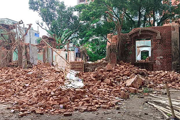 Criticism began after the Bangladesh Shishu Academy recently started demolishing the house.