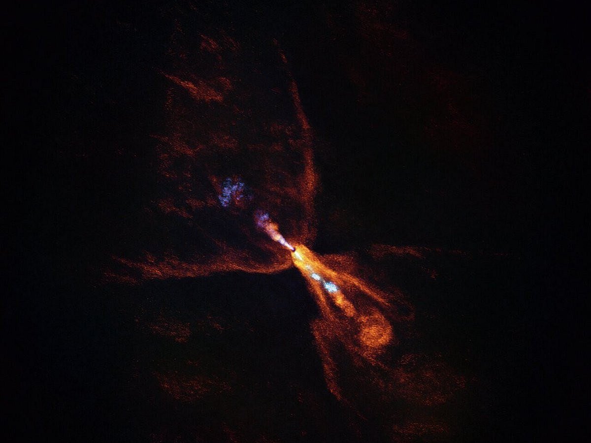 The new planetary system is forming around the baby star HOPS-315.