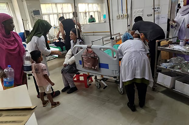 Those who are injured in the aircraft crash on a building of Milestone School and College have been brought to the National Burn and Plastic Surgery Institute.