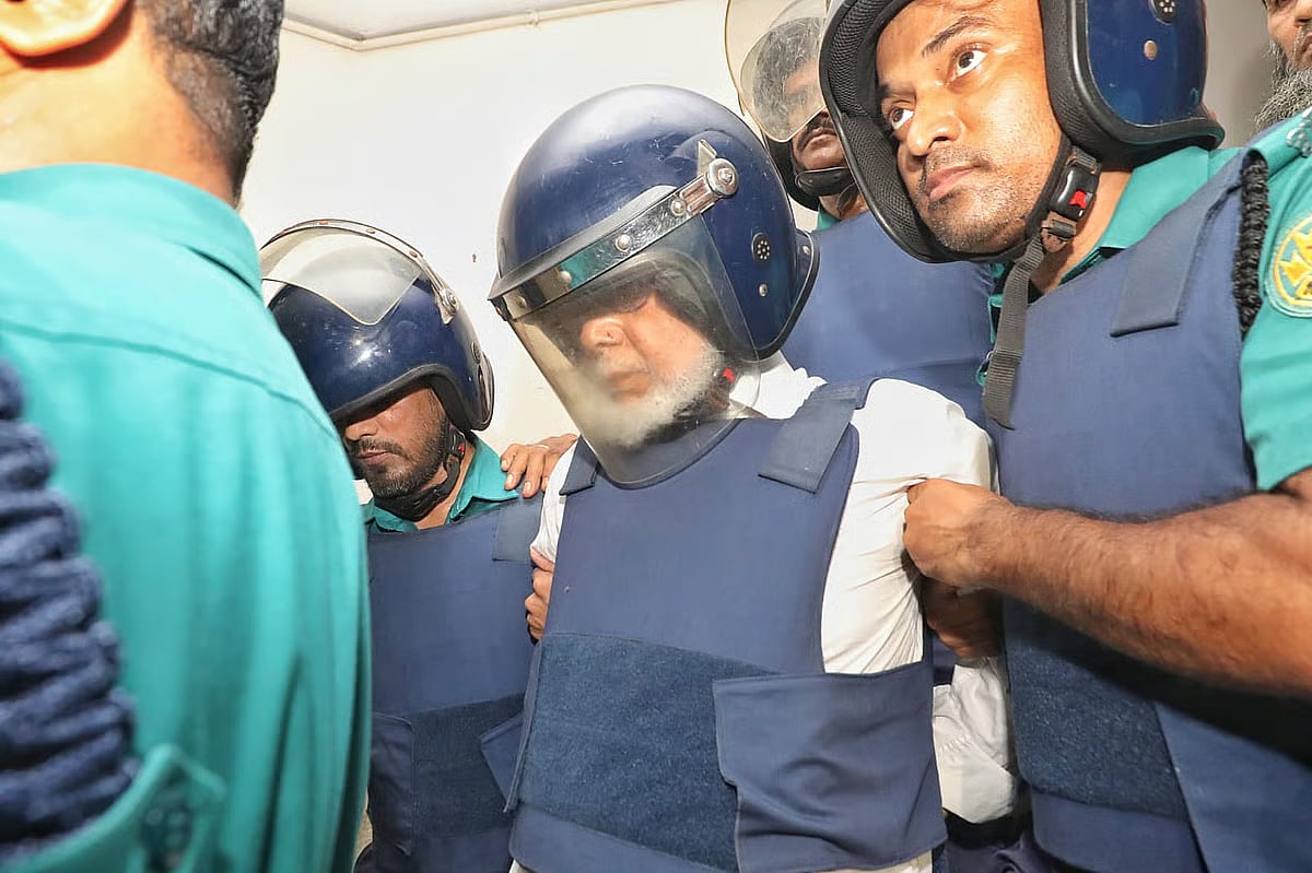 Former Chief Justice Khairul Haque at the court on 24 July 2025