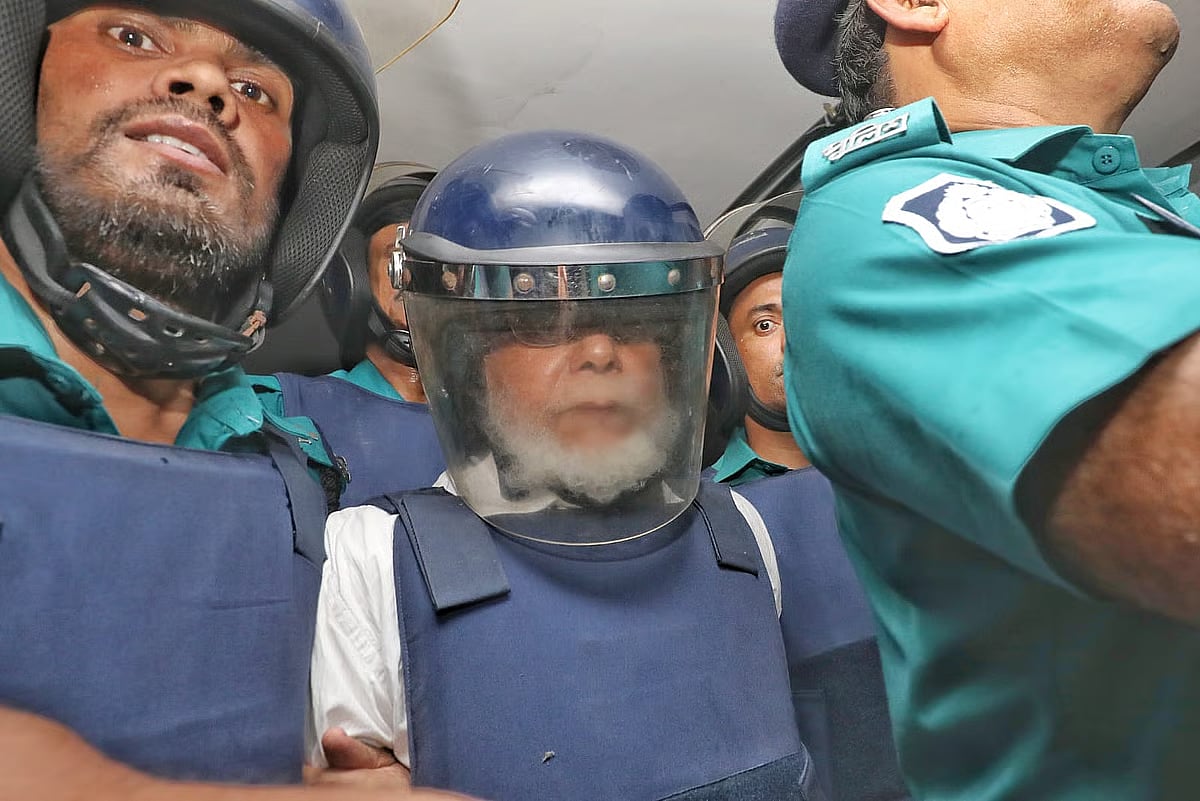 Former Chief Justice Khairul Haque at the court on 24 July 2025