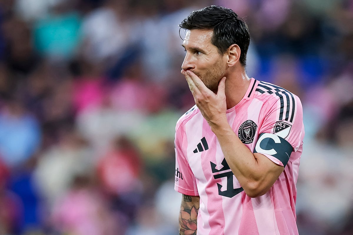 Lionel Messi of Inter Miami CF during the first half of the MLS match against New York Red Bulls at Sports Illustrated Stadium on 19 July, 2025.