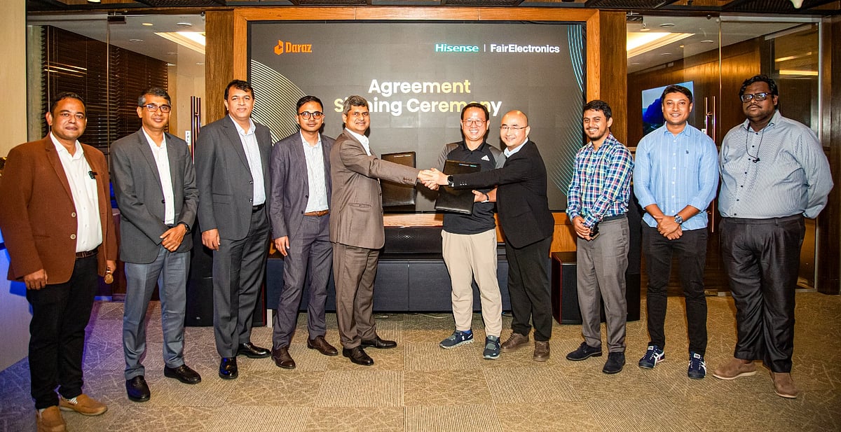 Daraz Bangladesh, has announced a strategic partnership with global consumer electronics brand Hisense through Fair Electronics, the authorised manufacturer and distributor of Hisense products in Bangladesh
