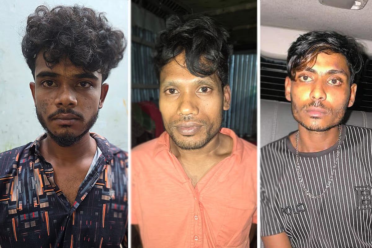 The arrestees are Faisal Hasan, Shah Jamal, and Suman.