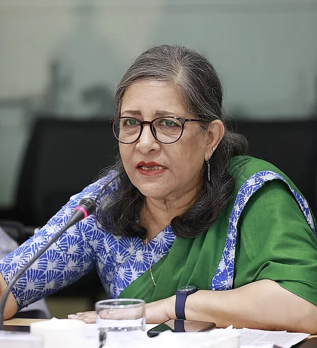 Country director of ActionAid Farah Kabir speaks at the roundtable on 'Women's seats in the National Parliament and women's political empowerment'. Today, Saturday, at the Prothom Alo office
