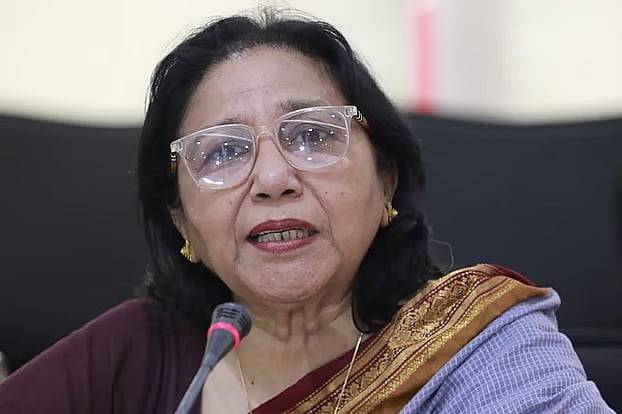 Executive director of Manusher Jonno Foundation, Shaheen Anam, speaks at the roundtable on 'Women's seats in the National Parliament and women's political empowerment'. The roundtable was organised today, Saturday by Prothom Alo at the Prothom Alo office in Kawran Bazar of the captial