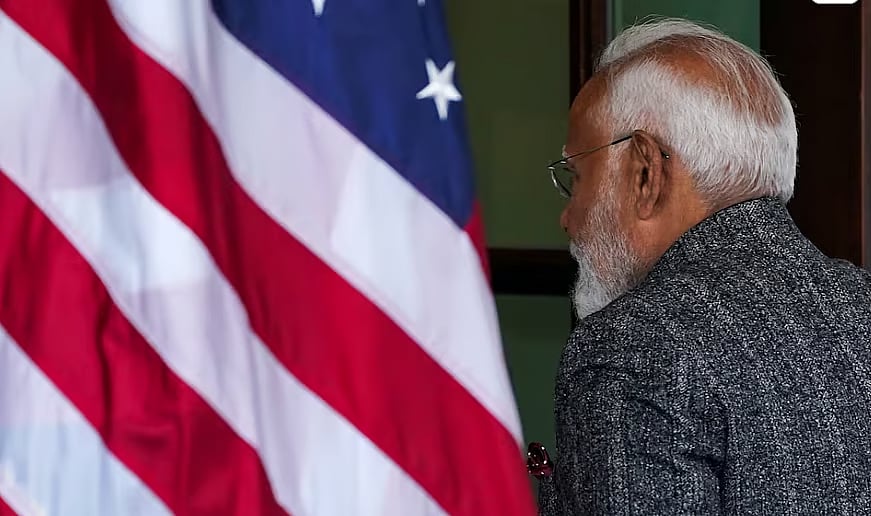 Indian Prime Minister Narendra Modi arrives at the White House in Washington, DC, US, 13 February 2025