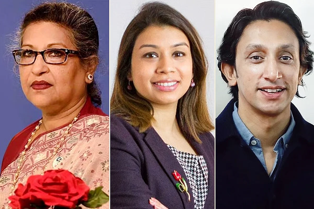 (From L-R) Sheikh Rehana, Tulip Siddiq, Radwan Mujib Siddiq