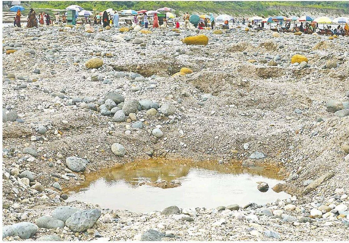 This is how the Sada Pathor tourist spot currently looks like after the looting of stones. The photo was taken in Bholaganj of Companiganj in Sylhet on 12 August 2025