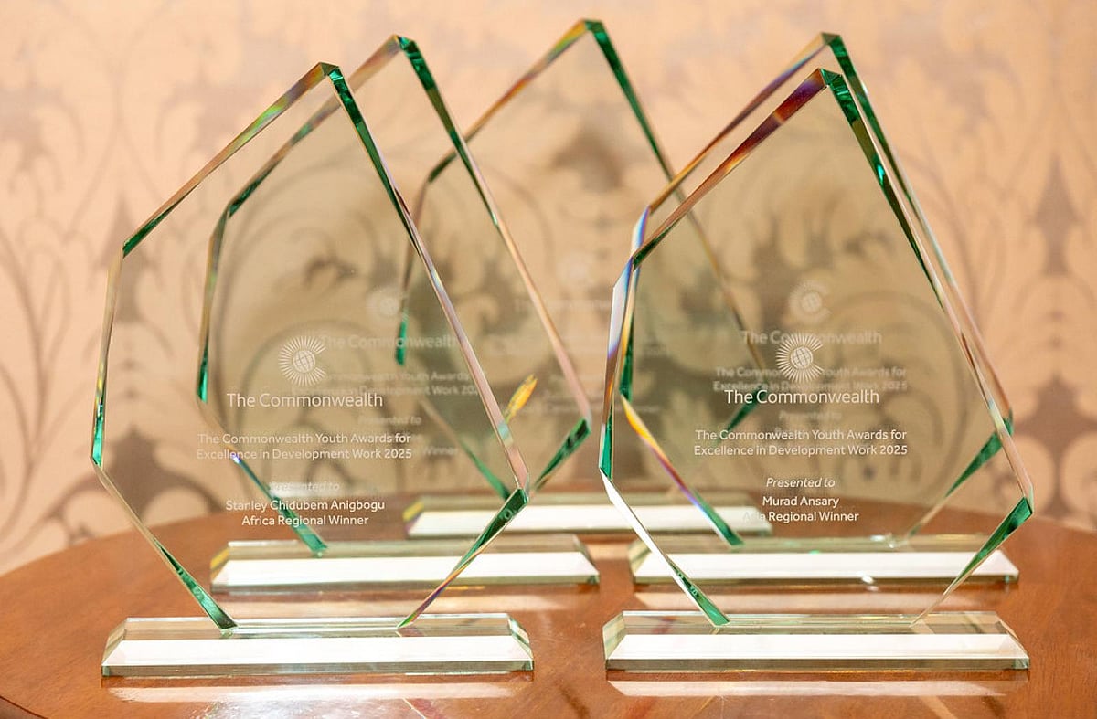 Commonwealth Youth Award trophies
