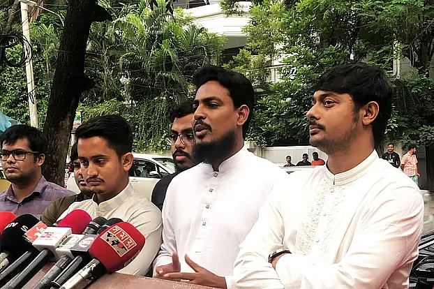 National Citizen Party (NCP) member secretary Akhtar Hossain spoke to journalists on 23 August after meeting with Pakistan’s deputy prime minister and foreign minister who is currently visiting Dhaka.