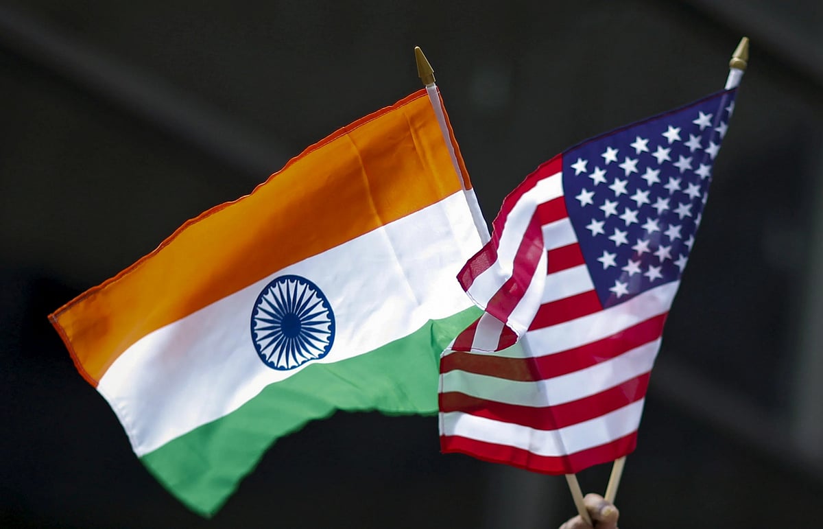 Flags of India and the US