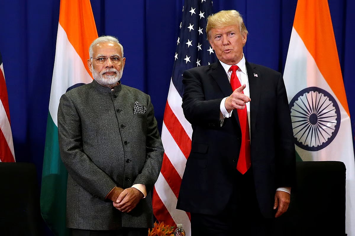 Indian Prime Minister Narendra Modi and US President Donald Trump.