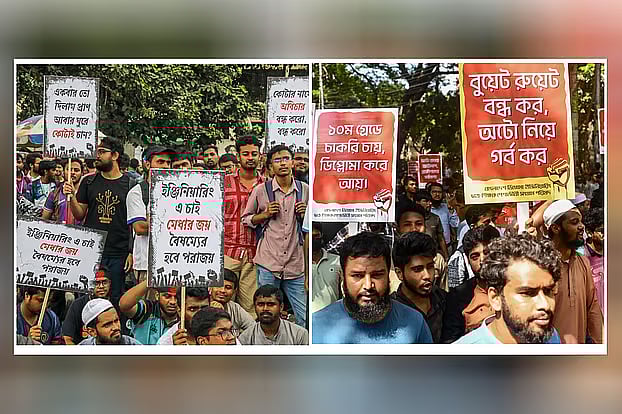 Protest by graduate and diploma engineers.