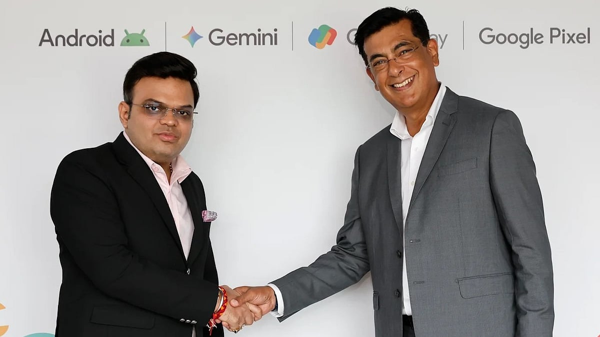 ICC Chairman Jay Shah and Google India Marketing VP Shekar Khosla.