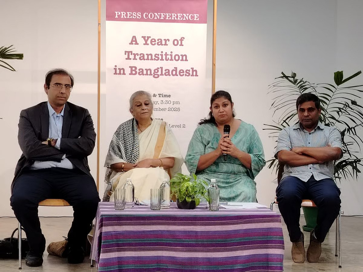 SAHR held at a press conference titled “A year of transition in Bangladesh” at DrikPath Bhaban in Panthapath, Dhaka, on 3 September.