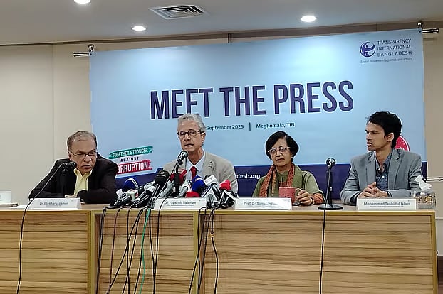 TI Chairman Francois Valerian spoke at a press conference held today, Thursday, at the TIB office in Dhanmondi, Dhaka.