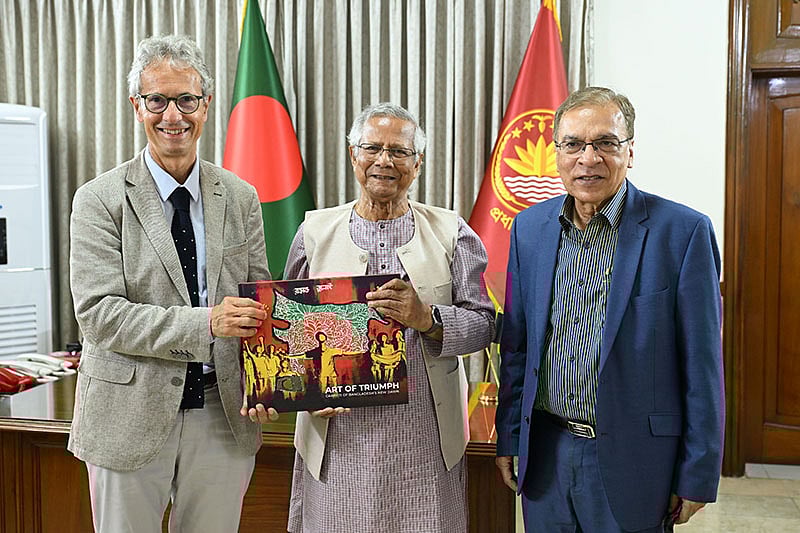 Transparency International (TI) Chair François Valerian met with Chief Adviser Professor Muhammad Yunus at the State Guest House Jamuna in Dhaka on 3 September 2025
