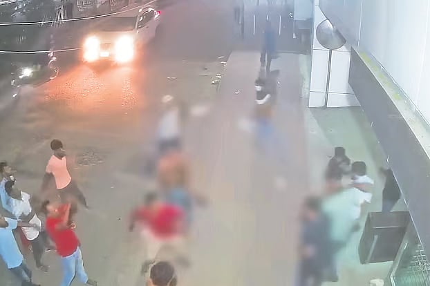 Attack on Shohagh Paribahan office with locally made weapons. Malibagh, Wednesday night.