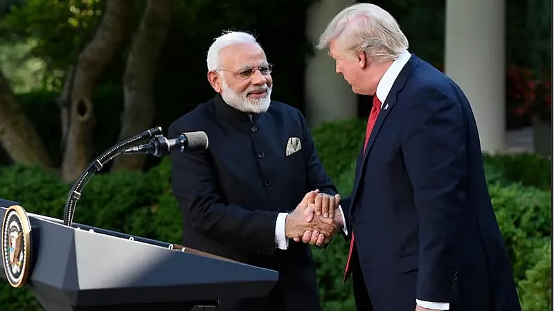 Indian prime minister Narendra Modi and US president Donald Trump.
