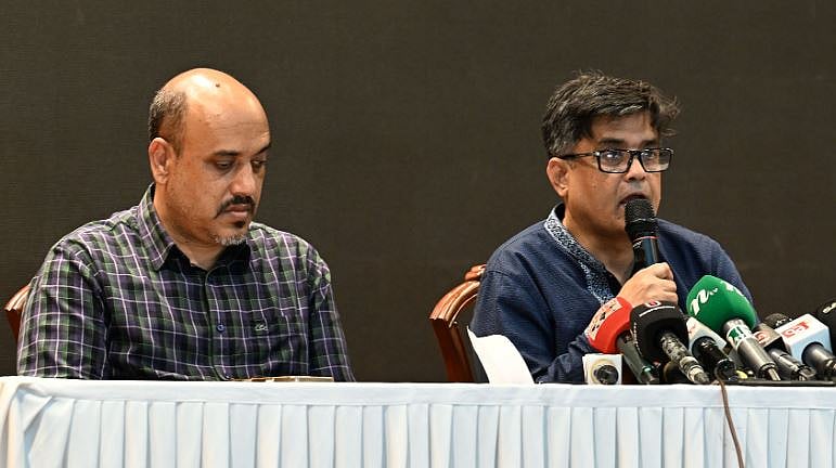 Chief Adviser's Press Secretary Shafiqul Alam today spoke at a press briefing at the Foreign Service Academy in Dhaka