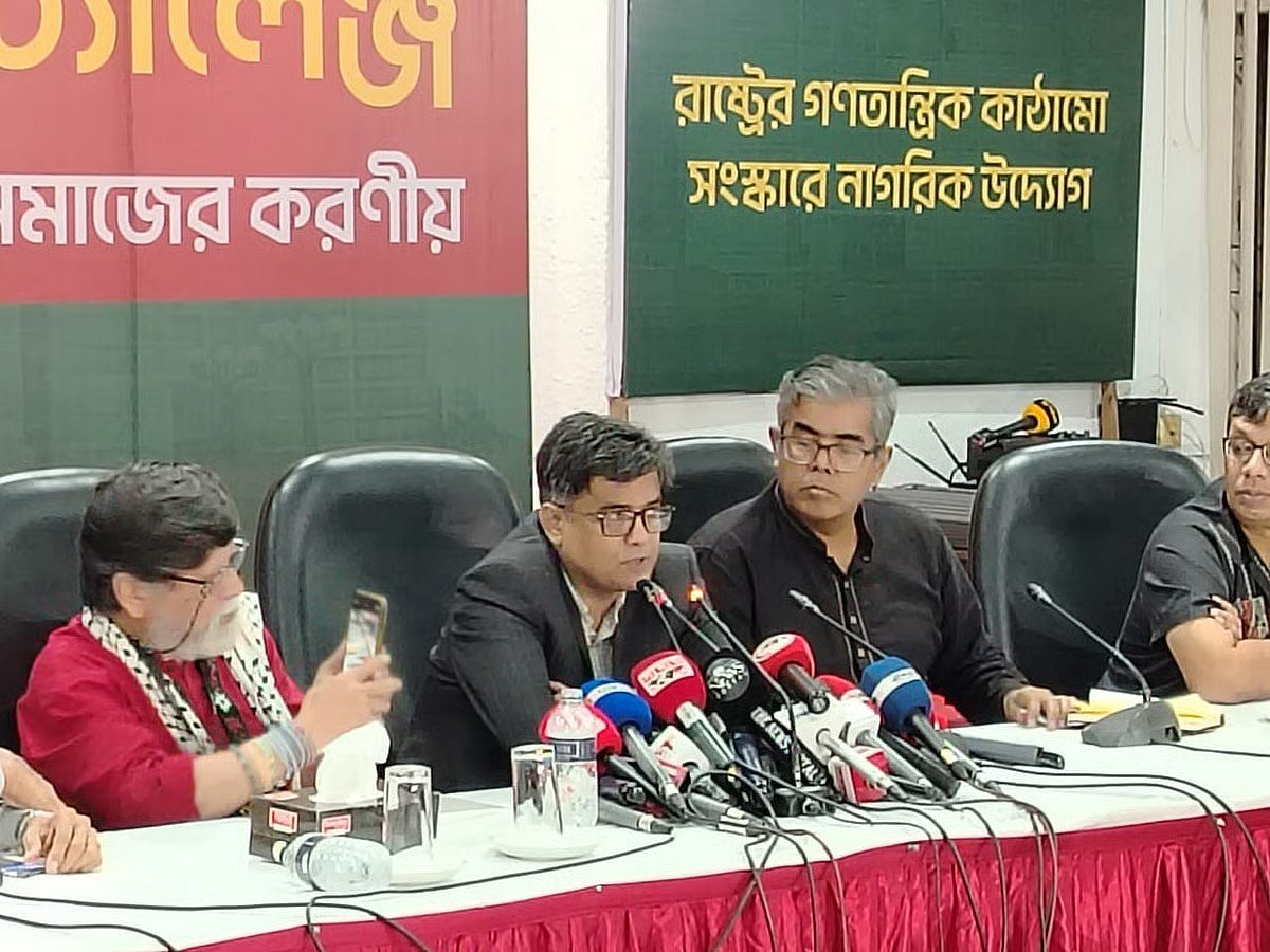Press secretary to the chief adviser, Shafiqul Alam at a discussion held at the CIRDAP auditorium in Dhaka today, 11 September 2025.