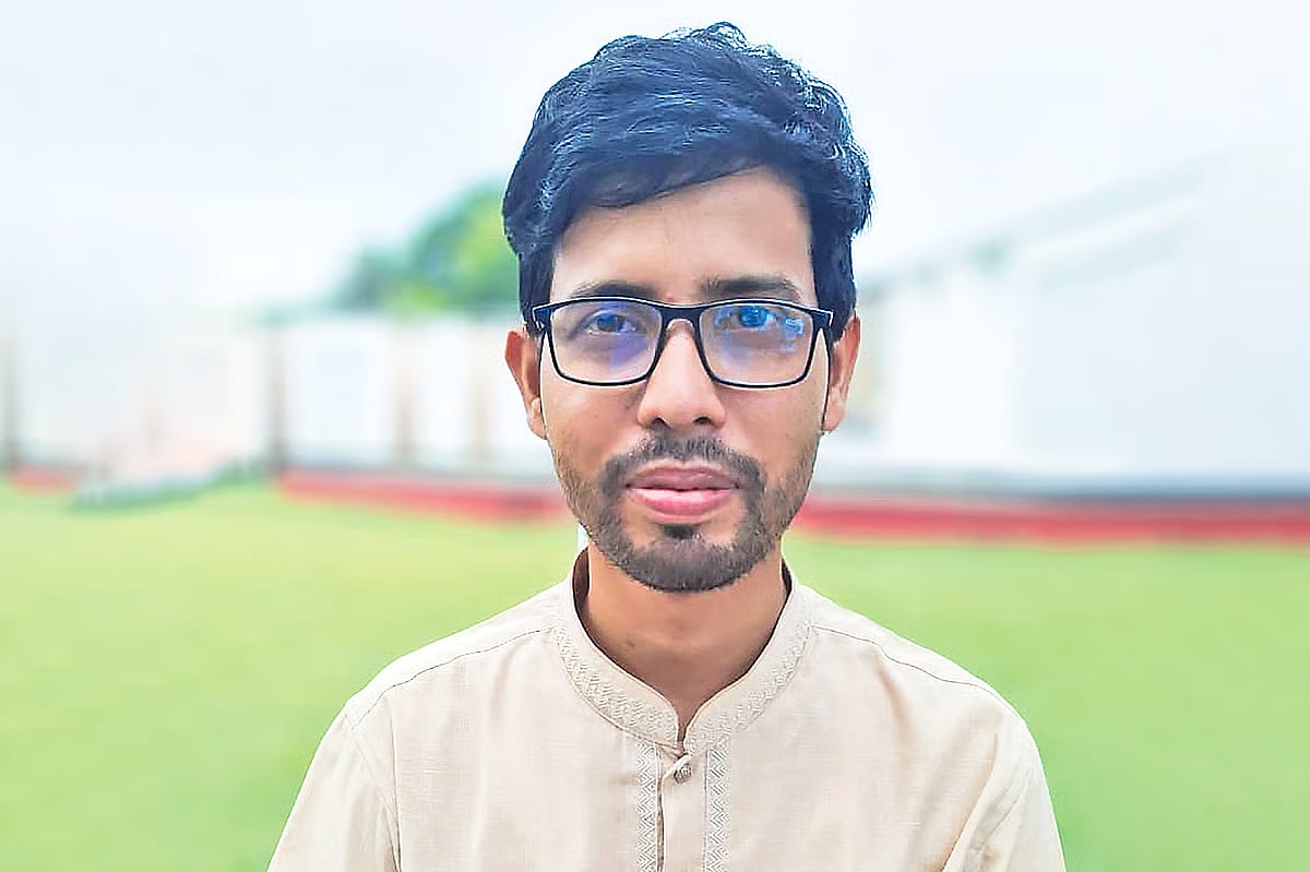 Mostakur Rahman, Shibir-backed VP candidate in the RUCSU election.