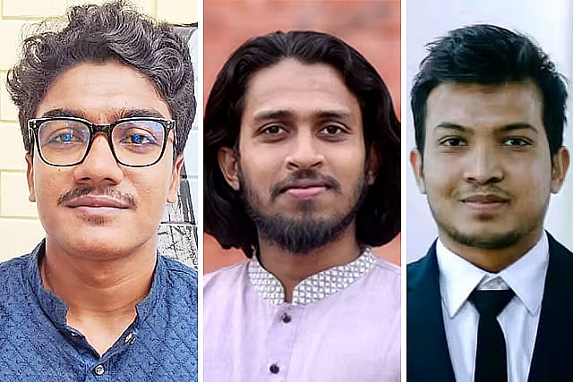 Mehedi Sajib, Salauddin Ammar, and Akil Bin Taleb (from left to right)