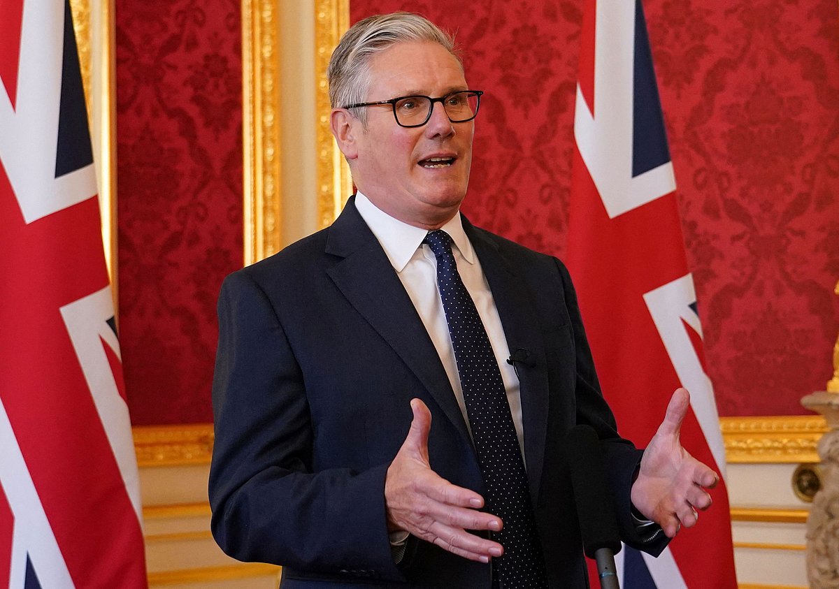 Britain’s Prime Minister Keir Starmer speaks at an event for representatives of the Civil Nuclear industry, at a reception at Lancaster House in central London on 15 September 2025, to mark the announcement of a new UK-US partnership on nuclear