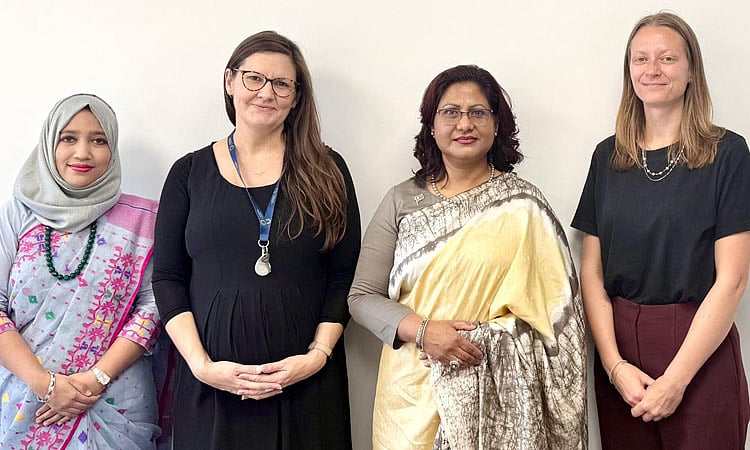 A meeting between Bangladesh High Commissioner to the UK Abida Islam and Chief Executive of the Commonwealth Scholarship Commission (CSC) Annabel Boud in London on Friday.