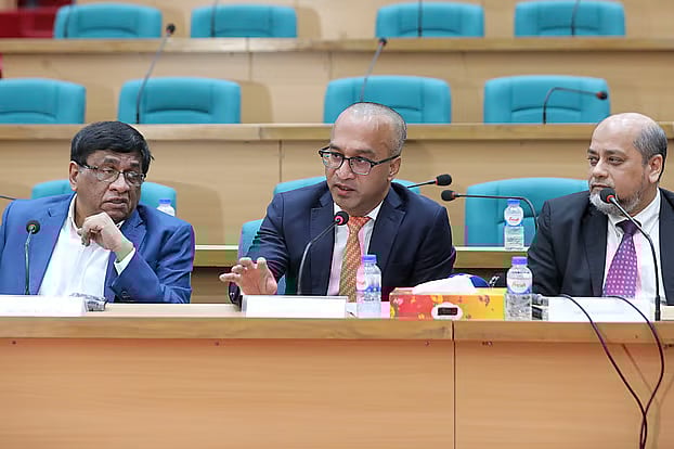 City Bank managing director Masrur Arefin speaking at a panel discussion on 'Crisis, reforms and regulation of the Banking Sector', today, Sunday. The event was held at Dhaka University's Nawab Nawab Ali Chowdhury Senate Bhaban auditorium