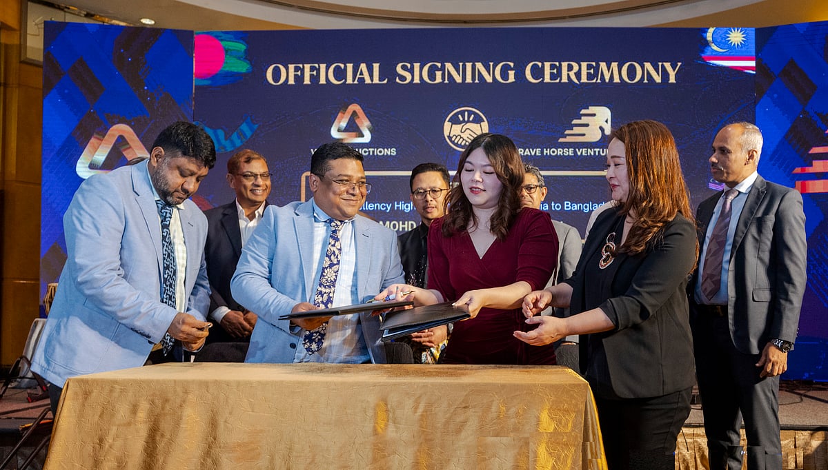 Official signing ceremony of Vav Production and Brave Horse Ventures Ltd. collaboration.