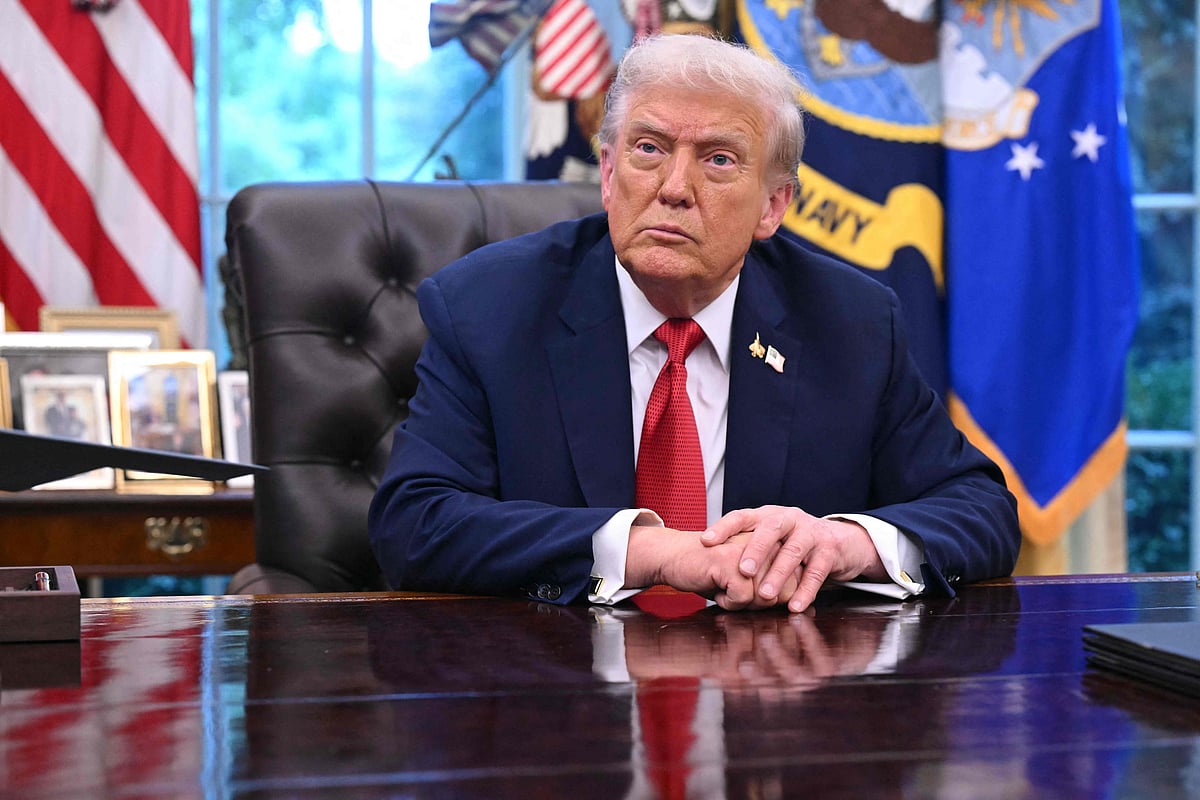 US President Donald Trump speaks to the press after signing an executive order on Tiktok in the Oval Office of the White House in Washington, DC on 25 September, 2025.