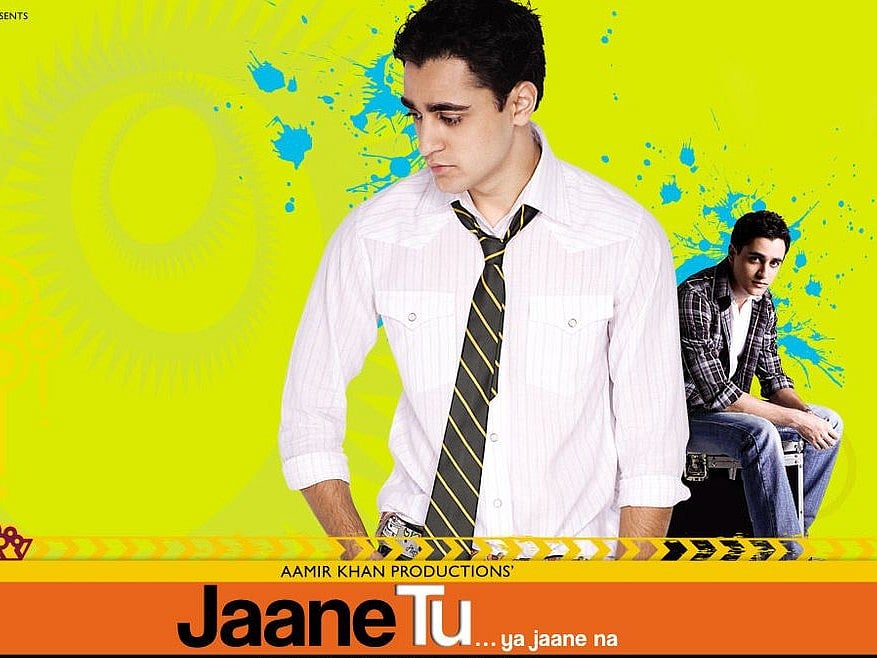 Imran Khan on the poster of the film 'Jaane Tu.. Ya Jaane Na'.