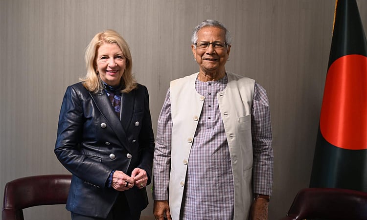 UNICEF executive director Katherine Russell calls on Chief Adviser professor Muhammad Yunus
