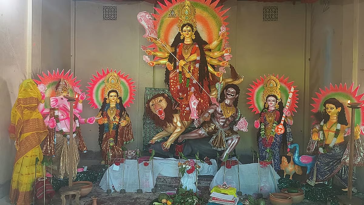 Durga Puja has been organising at Mangalbhaban Puja MAndap at Nalitabari in Sherpur for 130 years, says the organisers