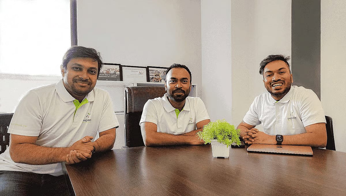 Shomvob's CTO Nakib Mohammad Faiyyaz, COO Hasibur Rahman, and CEO Rifad Hossain