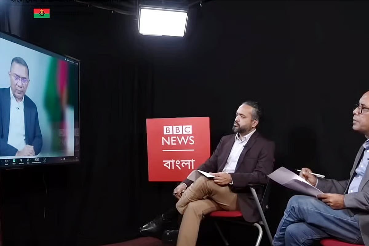 Two BBC Bangla journalists interview BNP acting chairman Tarique Rahman