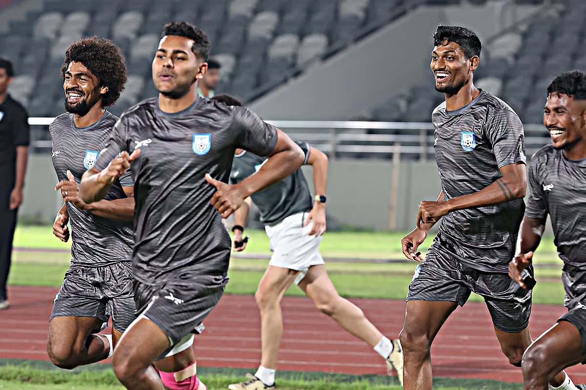 Bangladesh team in practice session.