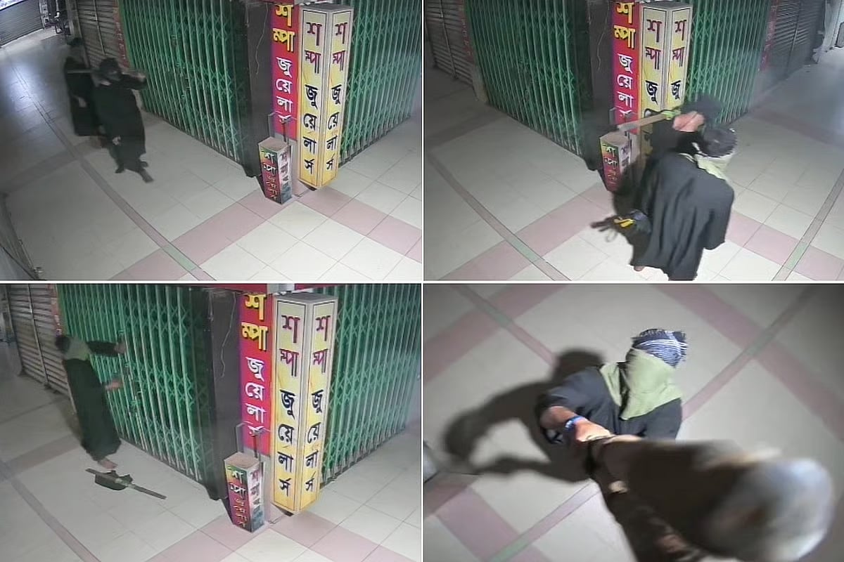 Gold ornaments were stolen from Shampa Jewellers at Fortune Shopping Mall in Malibagh, Dhaka. The theft was captured on a closed-circuit (CCTV) camera.