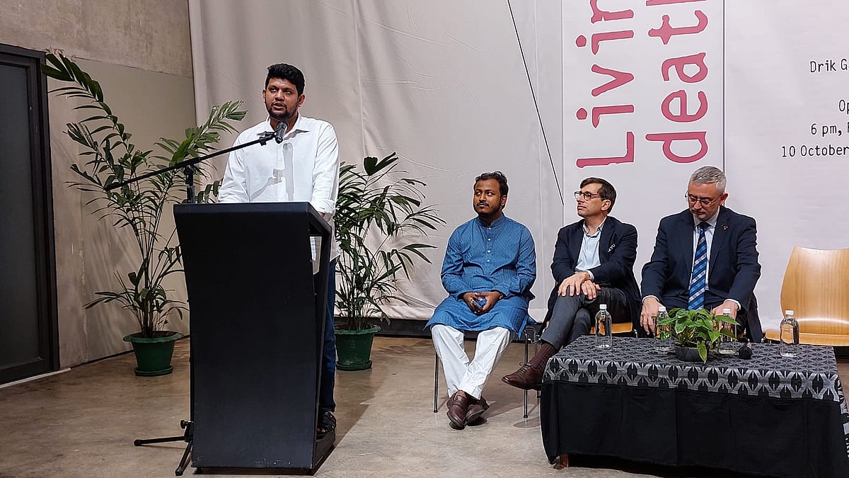 Inauguration of the 'Living on Death Row: How People and Families in Bangladesh Cope with Long-term Solitary Confinement' exhibition in Dhaka.